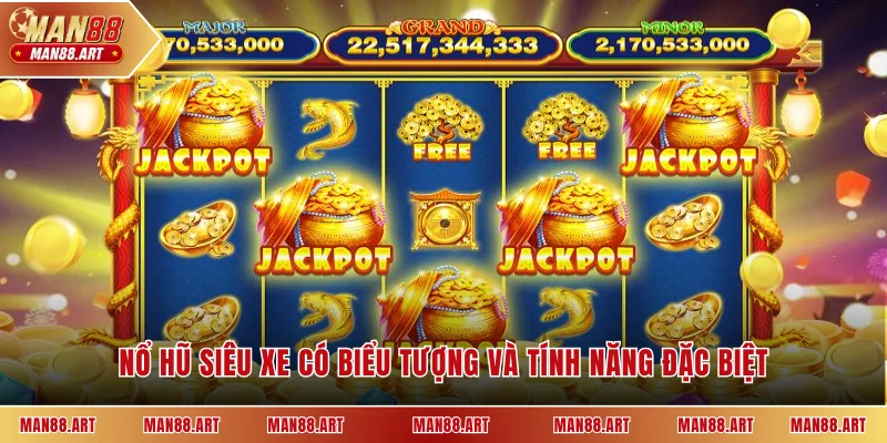 Game nổ hũ siêu xe có biểu tượng và tính năng đặc biệt