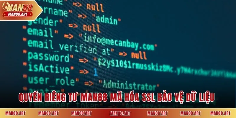 Quyền riêng tư Man88 mã hóa SSL bảo vệ dữ liệu 